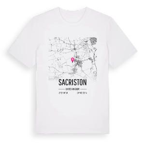Sacriston karta t-shirt – ekologisk bomull t-shirt från Pinshirt