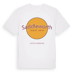 Saddleworth cirkel t-shirt – ekologisk bomull t-shirt från Pinshirt