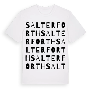 Salterforth ordlek t-shirt – ekologisk bomull t-shirt från Pinshirt