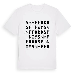 Sampford Spiney ordlek t-shirt – ekologisk bomull t-shirt från Pinshirt