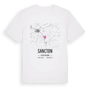 Sancton karta t-shirt – ekologisk bomull t-shirt från Pinshirt