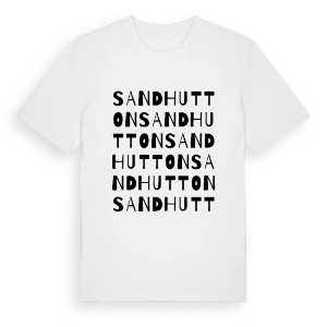 Sand Hutton ordlek t-shirt – ekologisk bomull t-shirt från Pinshirt