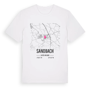 Sandbach karta t-shirt – ekologisk bomull t-shirt från Pinshirt