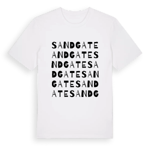 Sandgate ordlek t-shirt – ekologisk bomull t-shirt från Pinshirt