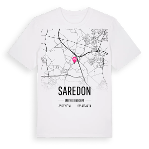 Saredon karta t-shirt – ekologisk bomull t-shirt från Pinshirt