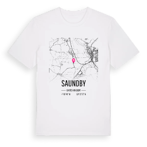 Saundby karta t-shirt – ekologisk bomull t-shirt från Pinshirt
