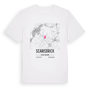 Scarisbrick karta t-shirt – ekologisk bomull t-shirt från Pinshirt