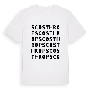 Scosthrop ordlek t-shirt – ekologisk bomull t-shirt från Pinshirt