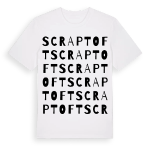 Scraptoft ordlek t-shirt – ekologisk bomull t-shirt från Pinshirt