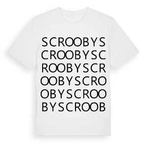 Scrooby ordlek t-shirt – ekologisk bomull t-shirt från Pinshirt