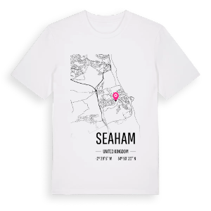 Seaham karta t-shirt – ekologisk bomull t-shirt från Pinshirt