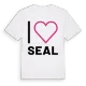 Jag älskar Seal t-shirt stort tryck