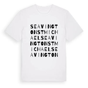 Seavington St Michael ordlek t-shirt – ekologisk bomull t-shirt från Pinshirt