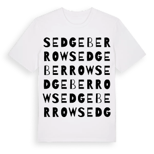 Sedgeberrow ordlek t-shirt – ekologisk bomull t-shirt från Pinshirt