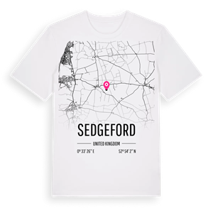 Sedgeford karta t-shirt – ekologisk bomull t-shirt från Pinshirt