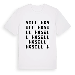 Selling ordlek t-shirt – ekologisk bomull t-shirt från Pinshirt