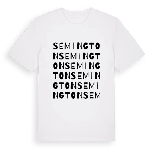 Semington ordlek t-shirt – ekologisk bomull t-shirt från Pinshirt