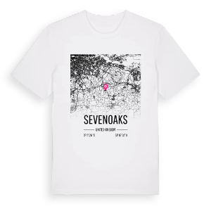 Sevenoaks karta t-shirt – ekologisk bomull t-shirt från Pinshirt