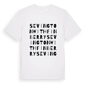 Sevington with Finberry ordlek t-shirt – ekologisk bomull t-shirt från Pinshirt