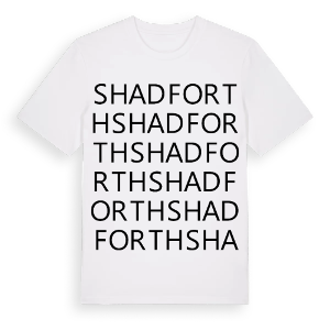 Shadforth ordlek t-shirt – ekologisk bomull t-shirt från Pinshirt