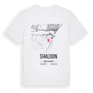 Shaldon karta t-shirt – ekologisk bomull t-shirt från Pinshirt