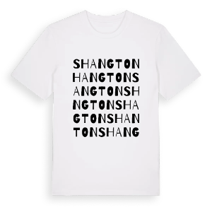 Shangton ordlek t-shirt – ekologisk bomull t-shirt från Pinshirt