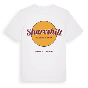 Shareshill cirkel t-shirt – ekologisk bomull t-shirt från Pinshirt