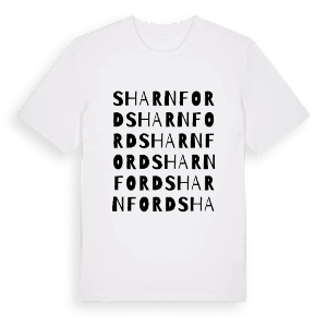 Sharnford ordlek t-shirt – ekologisk bomull t-shirt från Pinshirt