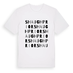Shaugh Prior ordlek t-shirt – ekologisk bomull t-shirt från Pinshirt