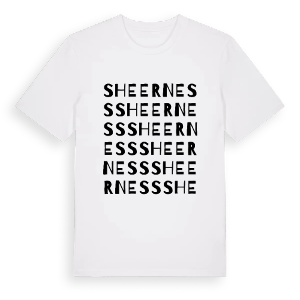 Sheerness ordlek t-shirt – ekologisk bomull t-shirt från Pinshirt