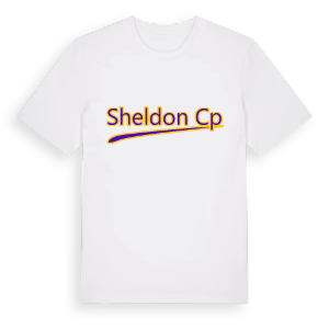 Sheldon CP baseball t-shirt – ekologisk bomull t-shirt från Pinshirt