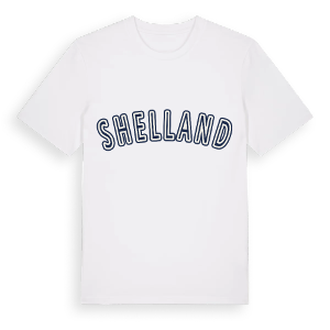 Shelland college t-shirt – ekologisk bomull t-shirt från Pinshirt