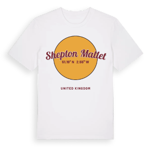 Shepton Mallet cirkel t-shirt – ekologisk bomull t-shirt från Pinshirt