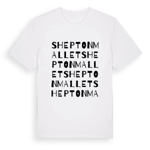 Shepton Mallet ordlek t-shirt – ekologisk bomull t-shirt från Pinshirt