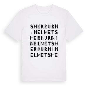Sherburn in Elmet ordlek t-shirt – ekologisk bomull t-shirt från Pinshirt