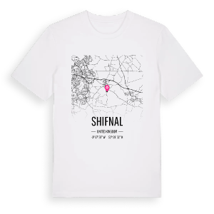 Shifnal karta t-shirt – ekologisk bomull t-shirt från Pinshirt