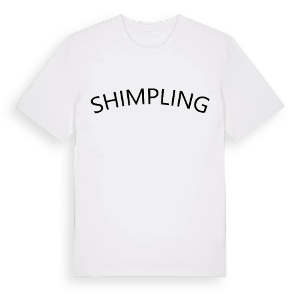 Shimpling böjd t-shirt – ekologisk bomull t-shirt från Pinshirt