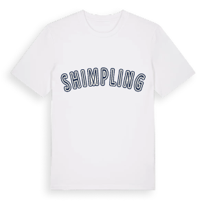 Shimpling college t-shirt – ekologisk bomull t-shirt från Pinshirt