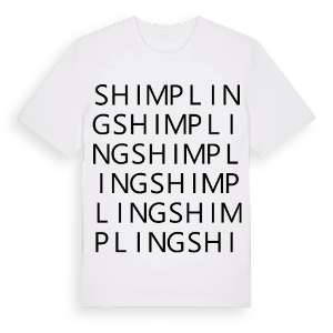 Shimpling ordlek t-shirt – ekologisk bomull t-shirt från Pinshirt