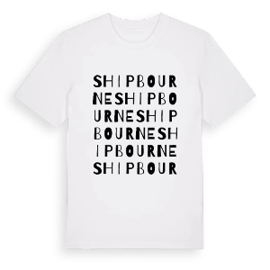Shipbourne ordlek t-shirt – ekologisk bomull t-shirt från Pinshirt