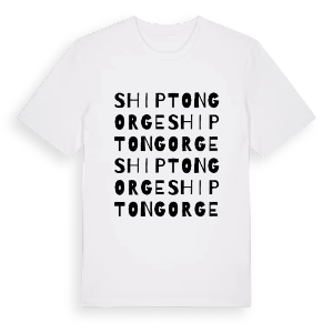 Shipton Gorge ordlek t-shirt – ekologisk bomull t-shirt från Pinshirt