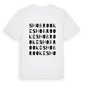 Shobrooke ordlek t-shirt – ekologisk bomull t-shirt från Pinshirt