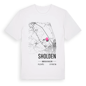 Sholden karta t-shirt – ekologisk bomull t-shirt från Pinshirt