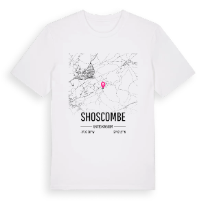 Shoscombe karta t-shirt – ekologisk bomull t-shirt från Pinshirt