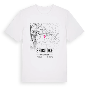 Shustoke karta t-shirt – ekologisk bomull t-shirt från Pinshirt