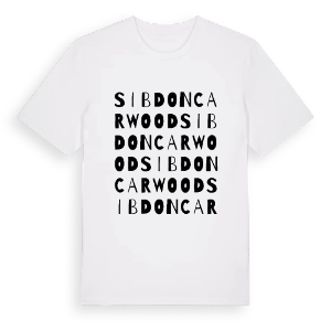 Sibdon Carwood ordlek t-shirt – ekologisk bomull t-shirt från Pinshirt
