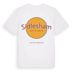 Sidlesham cirkel t-shirt – ekologisk bomull t-shirt från Pinshirt