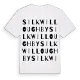 Silk Willoughby ordlek t-shirt