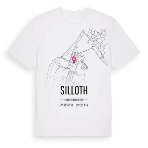 Silloth karta t-shirt – ekologisk bomull t-shirt från Pinshirt