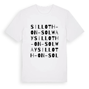 Silloth-on-Solway ordlek t-shirt – ekologisk bomull t-shirt från Pinshirt